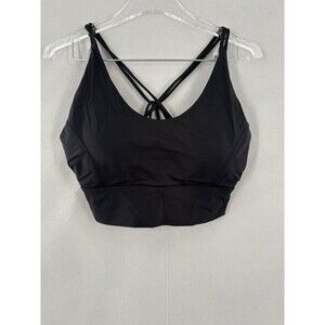 Lorna Jane Active Sports Bra Fitness Strappy Womens XL Black